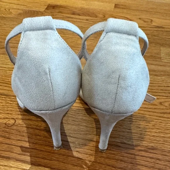Chic Cream Ankle Strap Heels - Picture 7 of 15